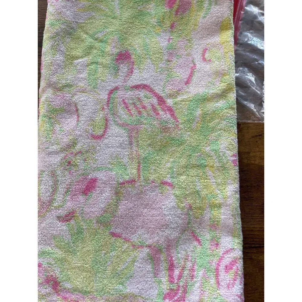 Lilly Pulitzer & Pottery Barn Kids 100% Cotton Beach Hooded Towel Green/Pink